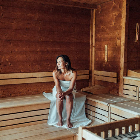 Blick in die Sauna - Entspannen Sie Körper und Seele.